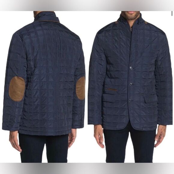 NWT TailorByrd Black Quilted Elbow Patch Dickey Jacket SZ XL - Picture 1 of 16